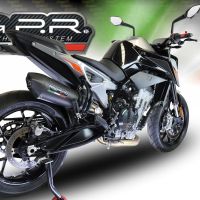 Scarico GPR compatibile con  Ktm Duke 790 2021-2023, GP Evo4 Black Titanium, Scarico omologato, silenziatore con db killer estraibile e raccordo specifico