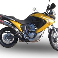 Scarico GPR compatibile con  Honda Transalp Xl 700 V 2007-2014, Gpe Ann. titanium, Scarico omologato, silenziatore con db killer estraibile e raccordo specifico