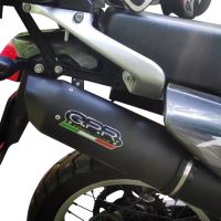 Scarico GPR compatibile con  Honda Transalp Xl 600 V 1996-1999, Furore Nero, Scarico omologato, silenziatore con db killer estraibile e raccordo specifico