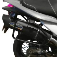 Scarico GPR compatibile con  Honda Transalp Xl 700 V 2007-2014, Furore Nero, Scarico omologato, silenziatore con db killer estraibile e raccordo specifico