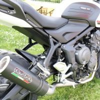 Scarico GPR compatibile con  Triumph Trident 660 2021-2024, M3 Black Titanium, Scarico completo omologato,fornito con db killer estraibile,catalizzatore e collettore