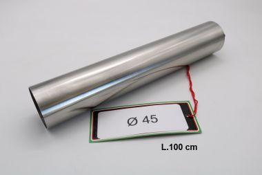 Scarico GPR compatibile con  Cafè Racer Cafè Racer 1-, Tubo inox D. 45mm X 1mm L.1000mm, 