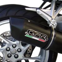 Scarico GPR compatibile con  Honda Vfr 1200 F I.E. 2010-2016, Furore Nero, Scarico omologato, silenziatore con db killer estraibile e raccordo specifico