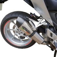 Scarico GPR compatibile con  Honda Vfr 1200 F I.E. 2010-2016, Gpe Ann. titanium, Scarico omologato, silenziatore con db killer estraibile e raccordo specifico