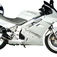 Scarico GPR compatibile con  Honda Vfr 750 F 1994-1997, Albus Ceramic, Scarico omologato, silenziatore con db killer estraibile e raccordo specifico