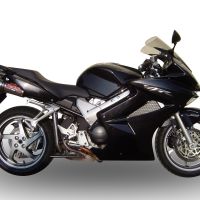 Scarico GPR compatibile con  Honda Vfr 800 V-Tec 2002-2013, Gpe Ann. titanium, Coppia di terminali di scarico omologati, forniti con db killer removibili e raccordi specifici