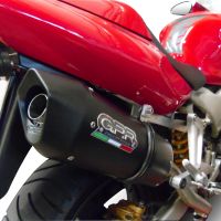 Scarico GPR compatibile con  Honda Vtr 1000 F Firestorm  1997-2007, Furore Poppy, Coppia di terminali di scarico omologati, forniti con db killer removibili e raccordi specifici