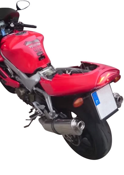 Scarico GPR compatibile con  Honda Vtr 1000 F Firestorm  1997-2007, Trioval, Coppia di terminali di scarico omologati, forniti con db killer removibili e raccordi specifici