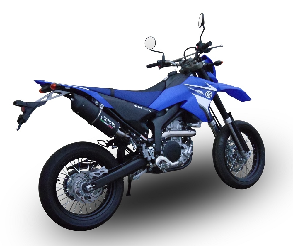 Scarico GPR compatibile con  Yamaha WR 250 X-R 2007-2019, Furore Nero, Scarico omologato, silenziatore con db killer estraibile e raccordo specifico