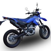 Scarico GPR compatibile con  Yamaha WR 250 X-R 2007-2019, Furore Nero, Scarico omologato, silenziatore con db killer estraibile e raccordo specifico