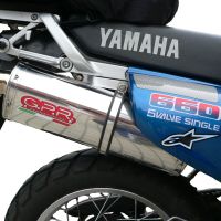 Scarico GPR compatibile con  Yamaha Xtz 660 Teneré 1991-1998, Trioval, Scarico omologato, silenziatore con db killer estraibile e raccordo specifico