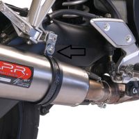 GPR exhaust compatible with  Yamaha Fz.1 - Fazer 1000  2006-2014, Deeptone Inox, Homologated legal slip-on exhaust including removable db killer and link pipe 