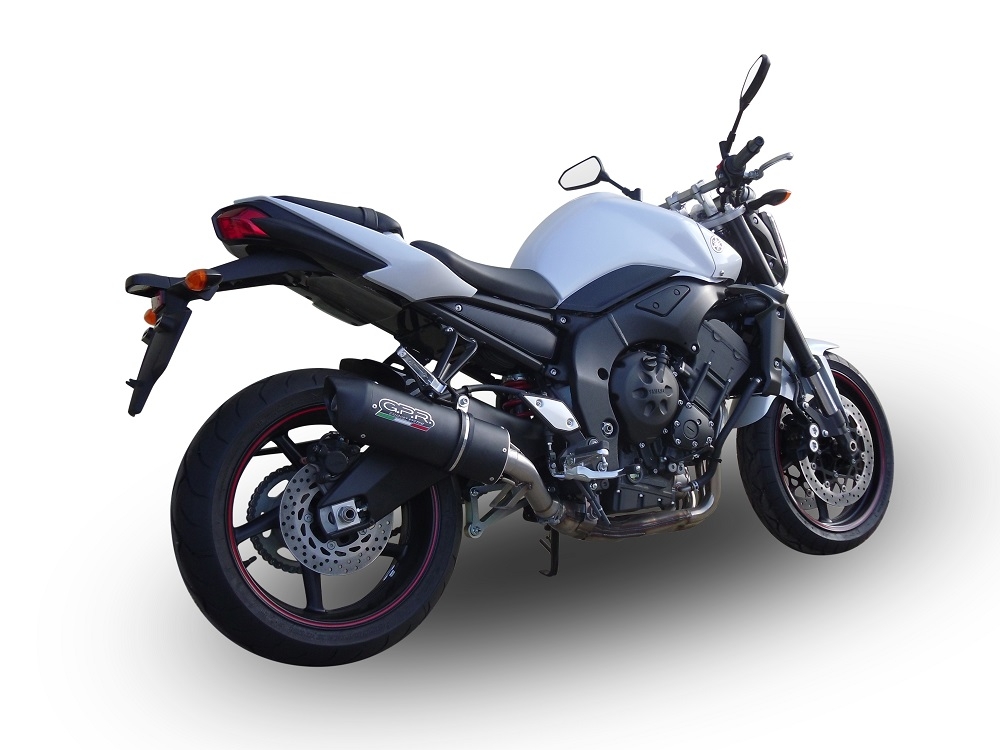 Scarico GPR compatibile con  Yamaha Fz.1 - Fazer 1000  2006-2014, Furore Nero, Scarico omologato, silenziatore con db killer estraibile e raccordo specifico