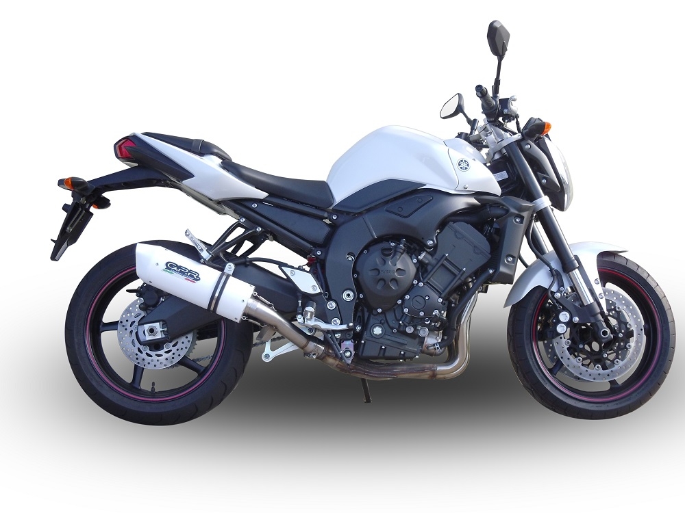 GPR exhaust compatible with  Yamaha Fz.1 - Fazer 1000  2006-2014, Albus Ceramic, Homologated legal slip-on exhaust including removable db killer, link pipe and catalyst 