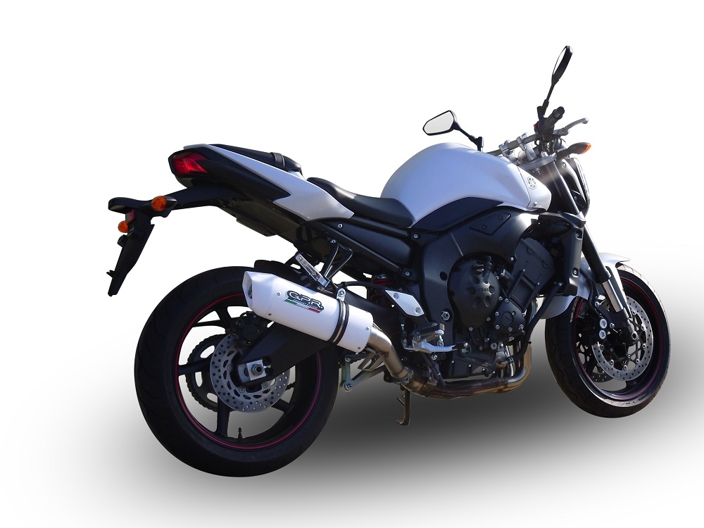 GPR exhaust compatible with  Yamaha Fz.1 - Fazer 1000  2006-2014, Albus Ceramic, Homologated legal slip-on exhaust including removable db killer and link pipe 