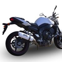 GPR exhaust compatible with  Yamaha Fz.1 - Fazer 1000  2006-2014, Albus Ceramic, Homologated legal slip-on exhaust including removable db killer and link pipe 