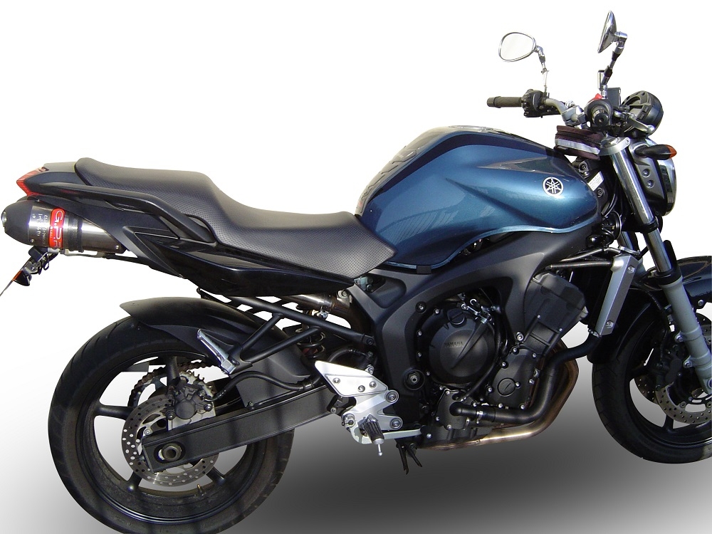 Scarico GPR compatibile con  Yamaha Fz6 600-Fazer S1-S2  2004-2013, Gpe Ann. titanium, Coppia di terminali di scarico omologati, forniti con db killer removibili e raccordi specifici