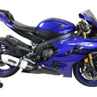 Scarico GPR compatibile con  Yamaha Yzf R6 2017-2024, Albus Evo4, Scarico omologato, silenziatore con db killer estraibile e raccordo specifico