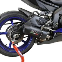 Scarico GPR compatibile con  Yamaha Yzf R6 2017-2024, Furore Nero, Terminale di scarico racing, con raccordo, senza omologazione