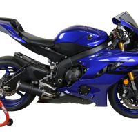 Scarico GPR compatibile con  Yamaha Yzf R6 2017-2024, M3 Black Titanium, Scarico omologato, silenziatore con db killer estraibile e raccordo specifico