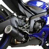 Scarico GPR compatibile con  Yamaha Yzf R6 2017-2024, M3 Black Titanium, Scarico omologato, silenziatore con db killer estraibile e raccordo specifico