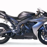 Scarico GPR compatibile con  Yamaha Yzf 1000 R1  2004-2006, Gpe Ann. titanium, Coppia di Terminali di scarico, impianto semi-completo, omologato, con db killer estraibile