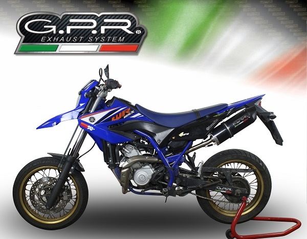 Scarico GPR compatibile con  Yamaha Wr 125 X 2009-2014, Furore Poppy, Scarico omologato, silenziatore con db killer estraibile e raccordo specifico