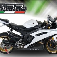 Scarico GPR compatibile con  Yamaha Yzf R6 2006-2020, Furore Poppy, Scarico omologato, silenziatore con db killer estraibile e raccordo specifico