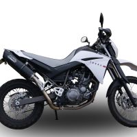 Scarico GPR compatibile con  Yamaha Xt 660 X-R  2004-2014, Furore Poppy, Coppia di terminali di scarico omologati, forniti con db killer removibile, catalizzatori e raccordi specifici