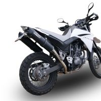 Scarico GPR compatibile con  Yamaha Xt 660 X-R  2004-2014, Furore Nero, Coppia di terminali di scarico omologati, forniti con db killer removibili e raccordi specifici