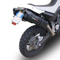 Scarico GPR compatibile con  Yamaha Xt 660 X-R  2004-2014, Furore Nero, Coppia di terminali di scarico omologati, forniti con db killer removibili e raccordi specifici