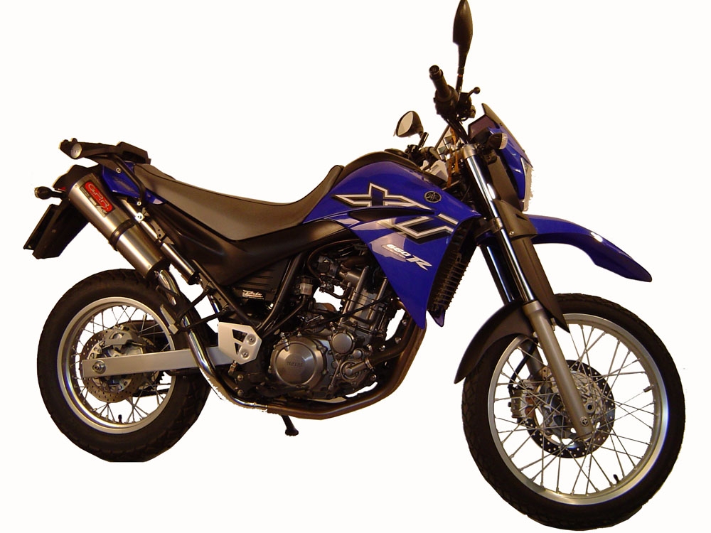 Scarico GPR compatibile con  Yamaha Xt 660 X-R  2004-2014, Trioval, Coppia di terminali di scarico omologati, forniti con db killer removibile, catalizzatori e raccordi specifici