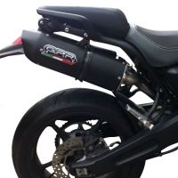 Scarico GPR compatibile con  Yamaha MT03 660 2006-2013, Furore Nero, Coppia di terminali di scarico omologati, forniti con db killer removibile, catalizzatori e raccordi specifici