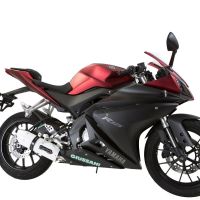 Scarico GPR compatibile con  Yamaha Yzf-R 125  2014-2016, Albus Ceramic, Scarico completo omologato,fornito con db killer estraibile,catalizzatore e collettore