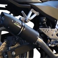 GPR exhaust compatible with  Kawasaki Z 750 - R  2007-2014, Furore Nero, Homologated legal slip-on exhaust including removable db killer, link pipe and catalyst 