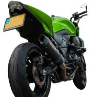 GPR exhaust compatible with  Kawasaki Z 750 - R  2007-2014, Furore Nero, Homologated legal slip-on exhaust including removable db killer, link pipe and catalyst 