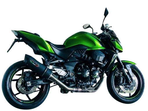 Scarico GPR compatibile con  Kawasaki Z 750 - R  2007-2014, Furore Nero, Terminale di scarico omologato, fornito con db killer estraibile, catalizzatore e raccordo specifico