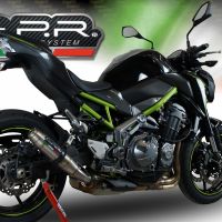 GPR exhaust compatible with  Kawasaki Z 900 E 2017-2020, Deeptone Inox, Homologated legal slip-on exhaust including removable db killer and link pipe 