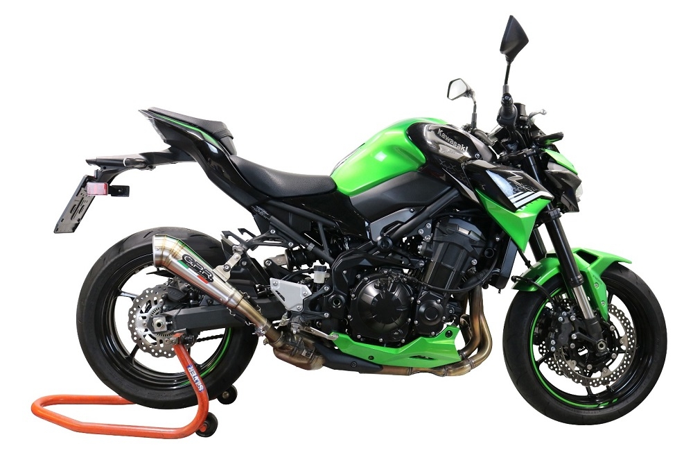 Scarico GPR compatibile con  Kawasaki Z 900 2020-2020, Powercone Evo, Scarico omologato, silenziatore con db killer estraibile e raccordo specifico