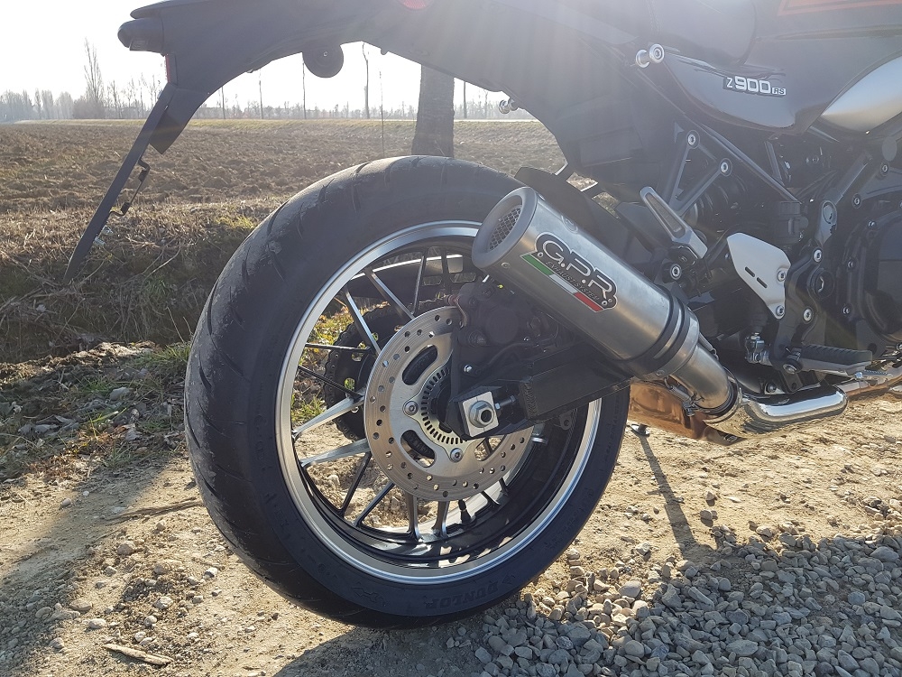 Scarico GPR compatibile con  Kawasaki Z 900 RS 2018-2020, M3 Inox , Scarico omologato, silenziatore con db killer estraibile e raccordo specifico