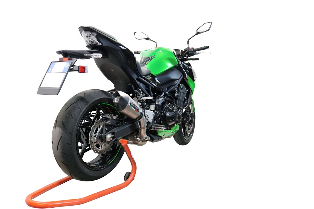 Scarico GPR compatibile con  Kawasaki Z 900 E 2020-2024, Gpe Ann. titanium, Scarico omologato, silenziatore con db killer estraibile e raccordo specifico