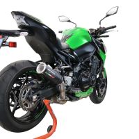 GPR exhaust compatible with  Kawasaki Z 900 2020-2020, M3 Black Titanium, Homologated legal slip-on exhaust including removable db killer and link pipe 