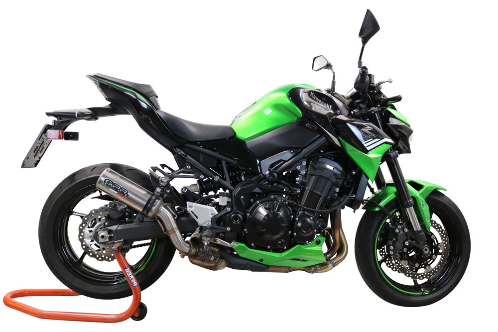 Scarico GPR compatibile con  Kawasaki Z 900 2021-2024, M3 Inox , Scarico omologato, silenziatore con db killer estraibile e raccordo specifico