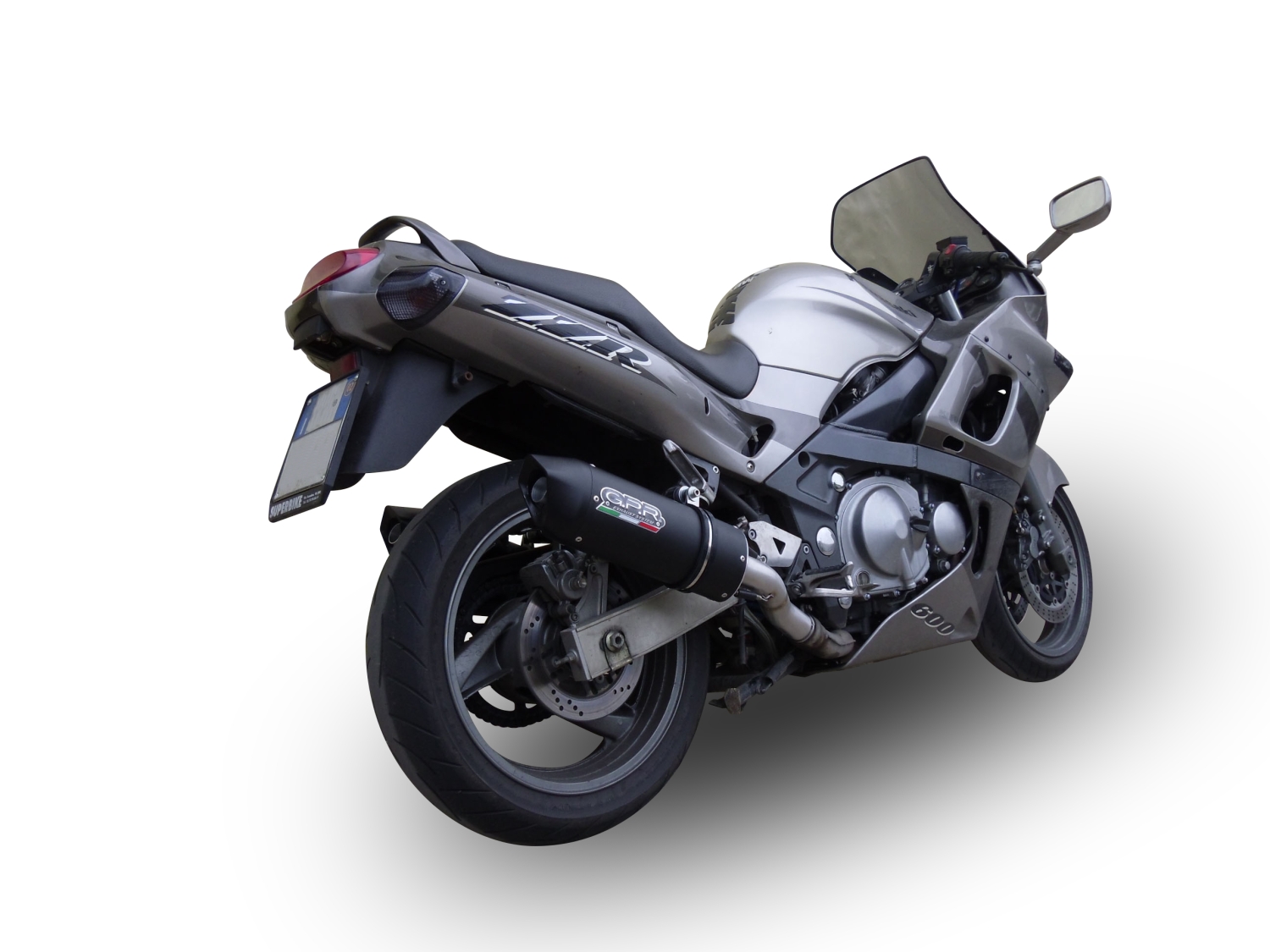 Scarico GPR compatibile con  Kawasaki Zzr 600 2002-2006, Furore Poppy, Coppia di terminali di scarico omologati, forniti con db killer removibili e raccordi specifici