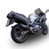 Scarico GPR compatibile con  Kawasaki Zzr 600 2002-2006, Furore Poppy, Coppia di terminali di scarico omologati, forniti con db killer removibili e raccordi specifici