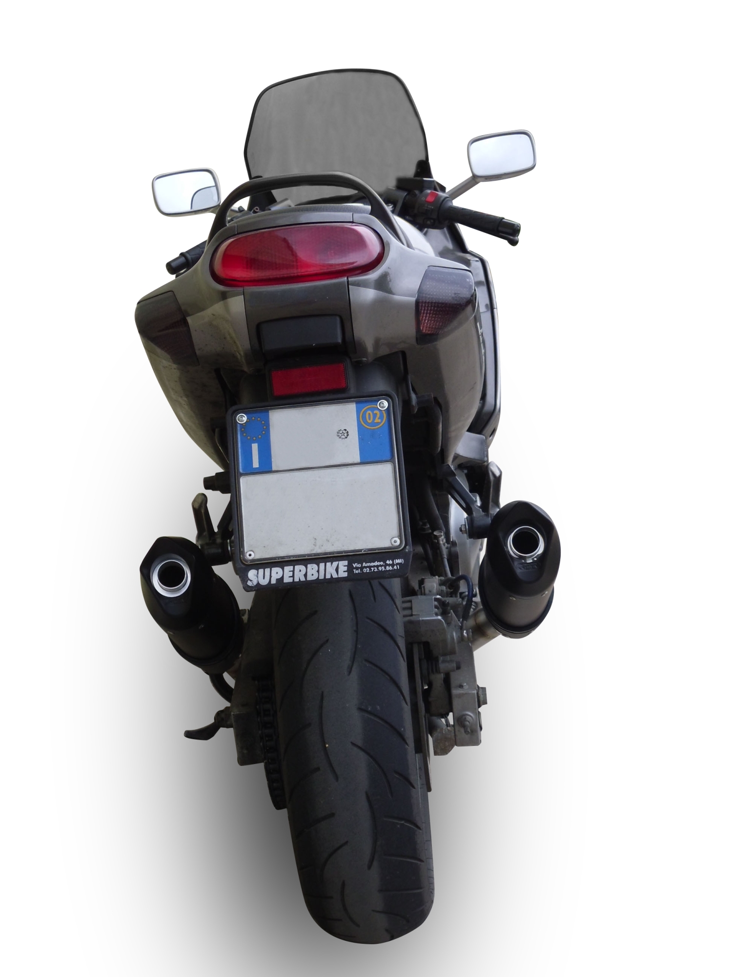 Scarico GPR compatibile con  Kawasaki Zzr 600 2002-2006, Furore Nero, Coppia di terminali di scarico omologati, forniti con db killer removibili e raccordi specifici