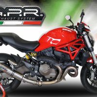 Scarico GPR compatibile con  Ducati Monster 1200 S -R  2017-2021, M3 Titanium Natural, Terminale di scarico omologato,fornito con db killer estraibile,catalizzatore e collettore