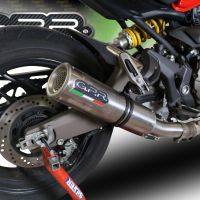 Scarico GPR compatibile con  Ducati Monster 1200 S -R  2017-2021, M3 Titanium Natural, Terminale di scarico omologato,fornito con db killer estraibile,catalizzatore e collettore