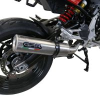 Scarico GPR compatibile con  Bmw F 900 XR-R 2020-2024, M3 Titanium Natural, Scarico omologato, silenziatore con db killer estraibile e raccordo specifico