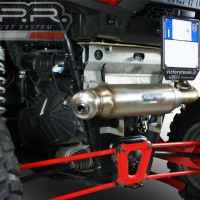 Scarico GPR compatibile con  Polaris  Rzr XP 1000  2014-2023, Power Bomb, Scarico omologato, silenziatore con db killer estraibile e raccordo specifico